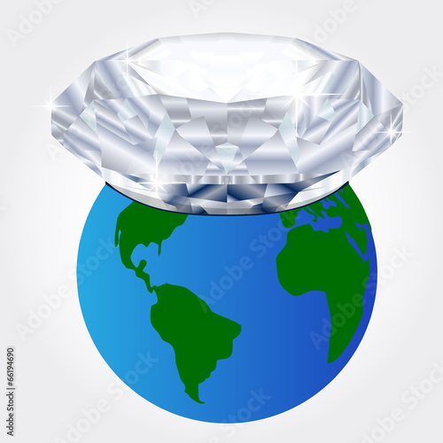 Diamond buried on earth