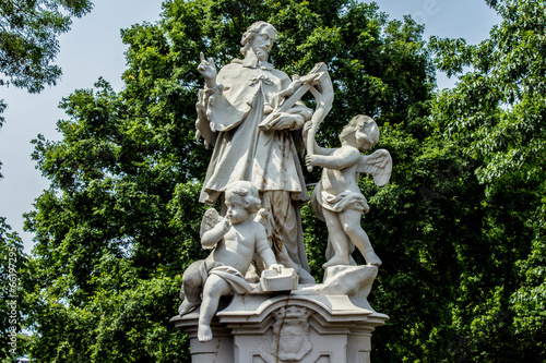 Sankt Nepomuk Statue am Aasee Münster Westfalen