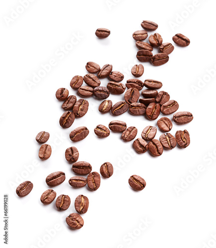 Coffee beans isolated on white background © Nik_Merkulov