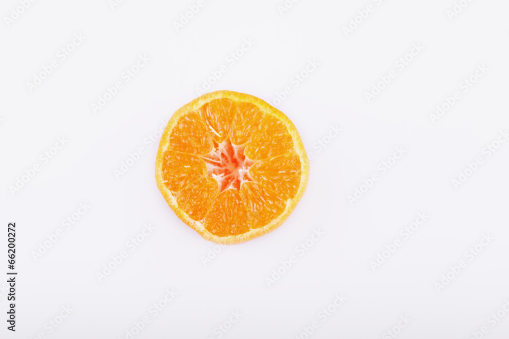 peeled orange on the white background peeled orange on the white background