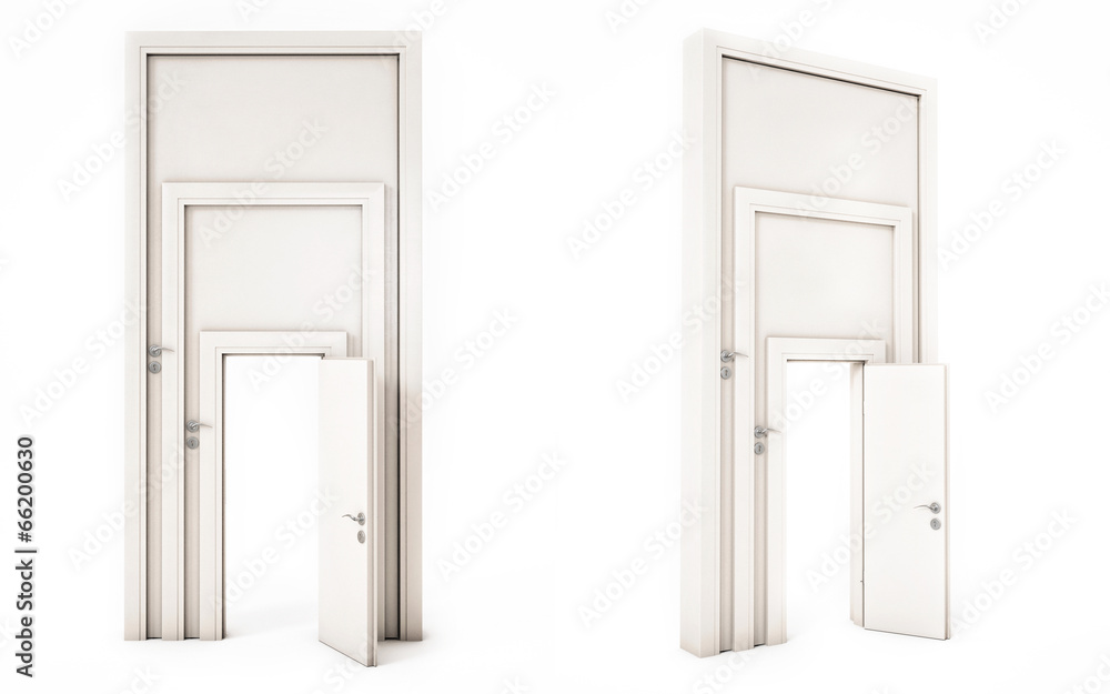 Abstract Wooden White Door Isolated on White Background, Abstract Wooden White Door Isolated on White Background,