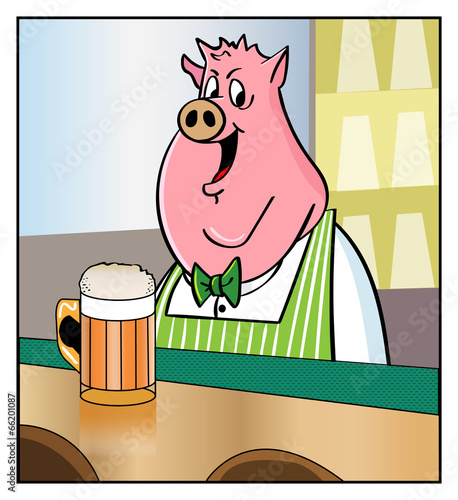 Bartending Pig