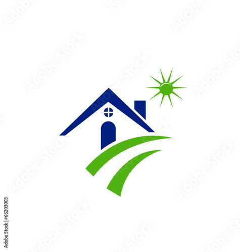 Real estate house logo vector