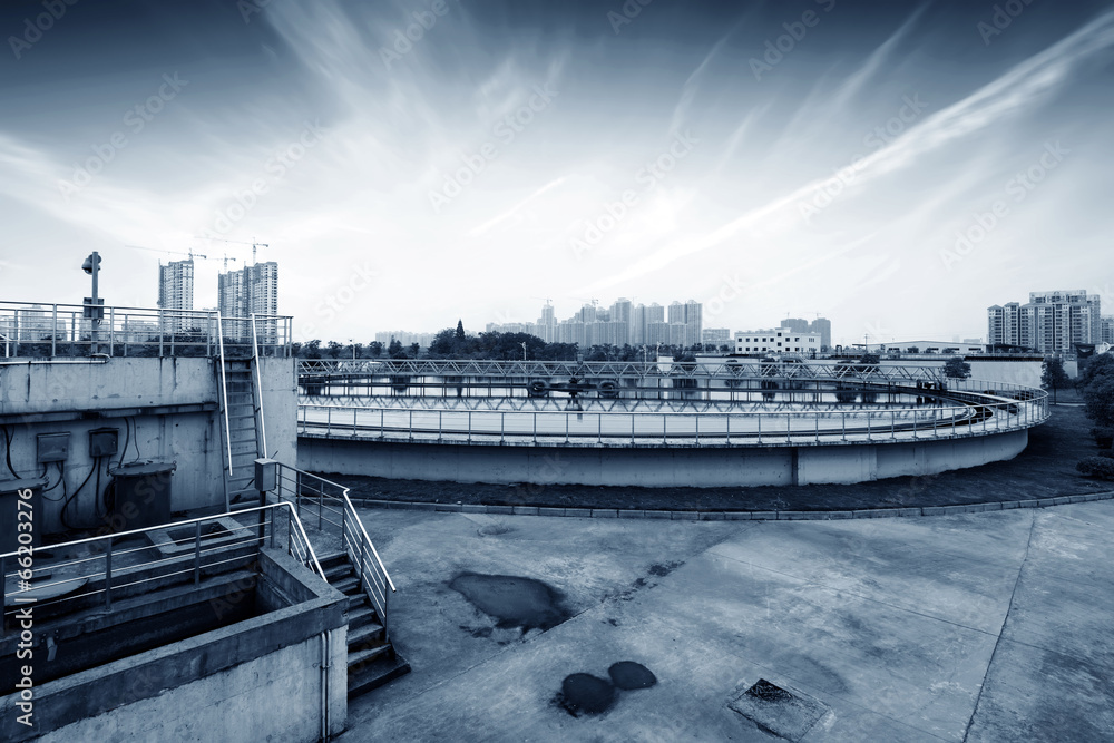 Fototapeta premium Sewage treatment plant