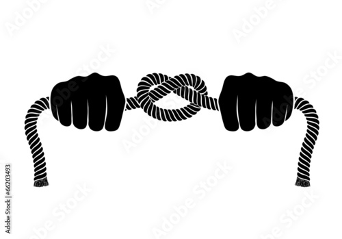 hands knit knot