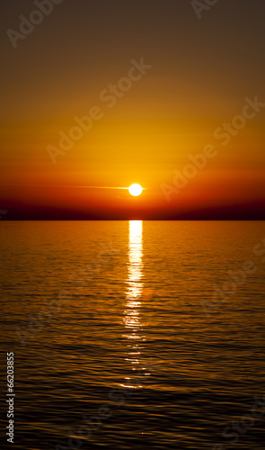 Beautiful sunset above the sea © ngaga35