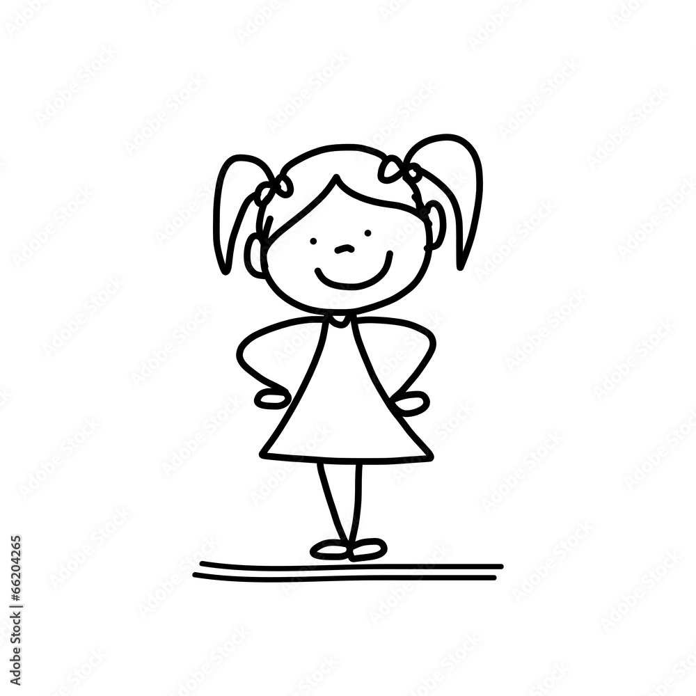 hand drawing cartoon character happy kids hand drawing cartoon character happy kids