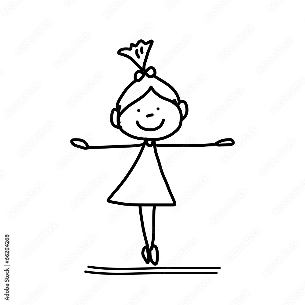 hand drawing cartoon character happy kids hand drawing cartoon character happy kids