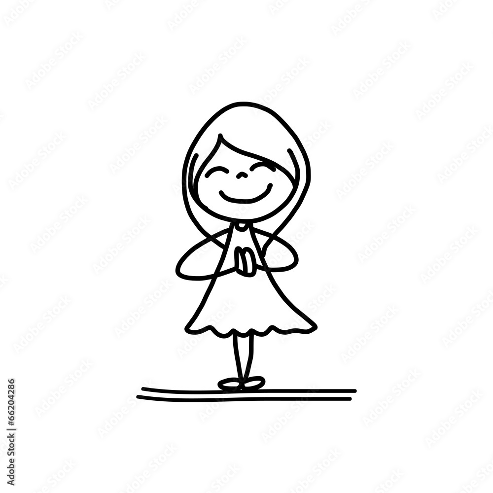 hand drawing cartoon character happy kids hand drawing cartoon character happy kids