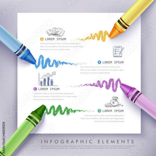 business education crayon Infographics photo