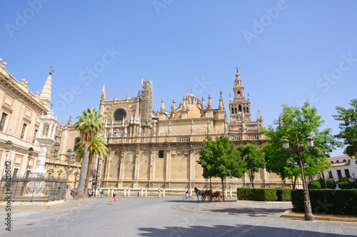 The cathedral in Sevilla, Spain
