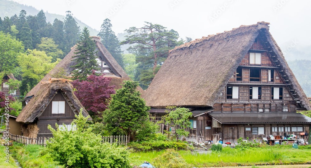 Obraz premium Shirakawago, the famous place in Takayama, Japan