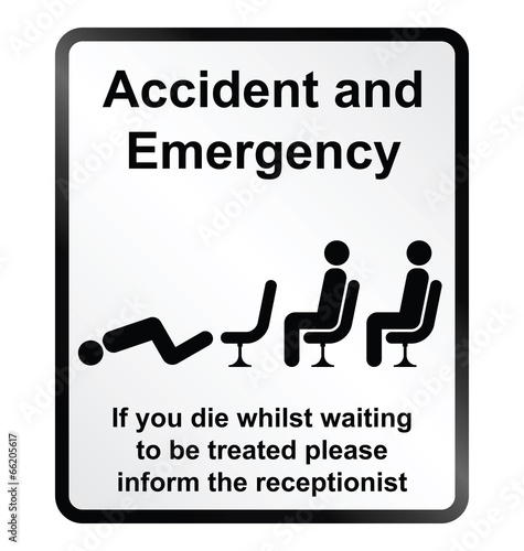 Accident and Emergency Information Sign