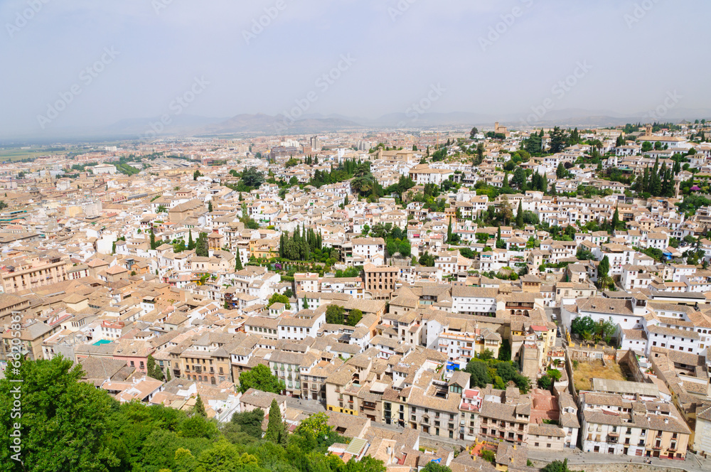 Old City of Granada in Spain