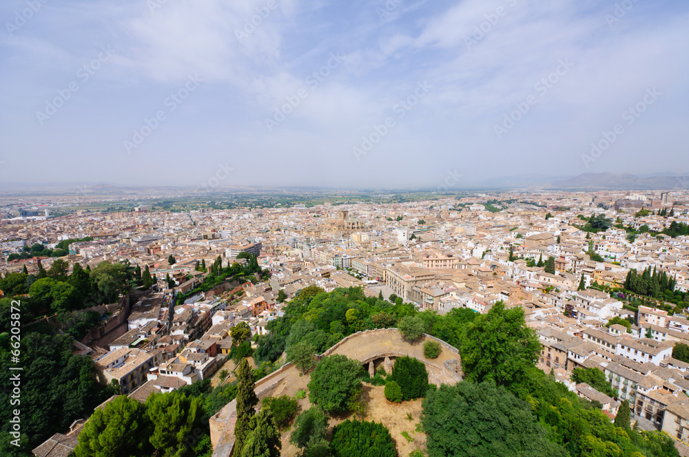 Old City of Granada in Spain
