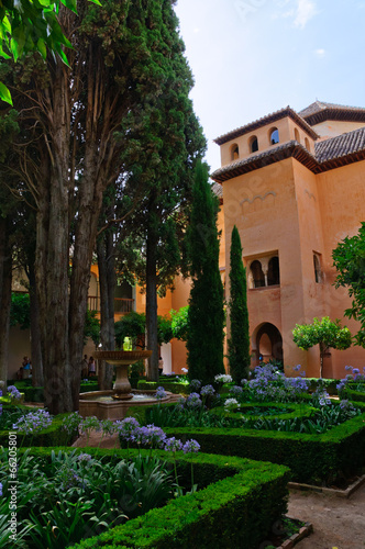 Jardines de Partal at the Palacio de la Alhambra in Granada, Spa