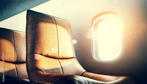 luxury airplane interior photo