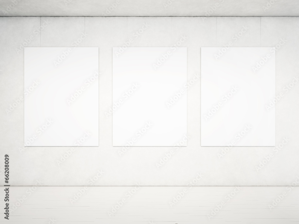 White gallery interior White gallery interior
