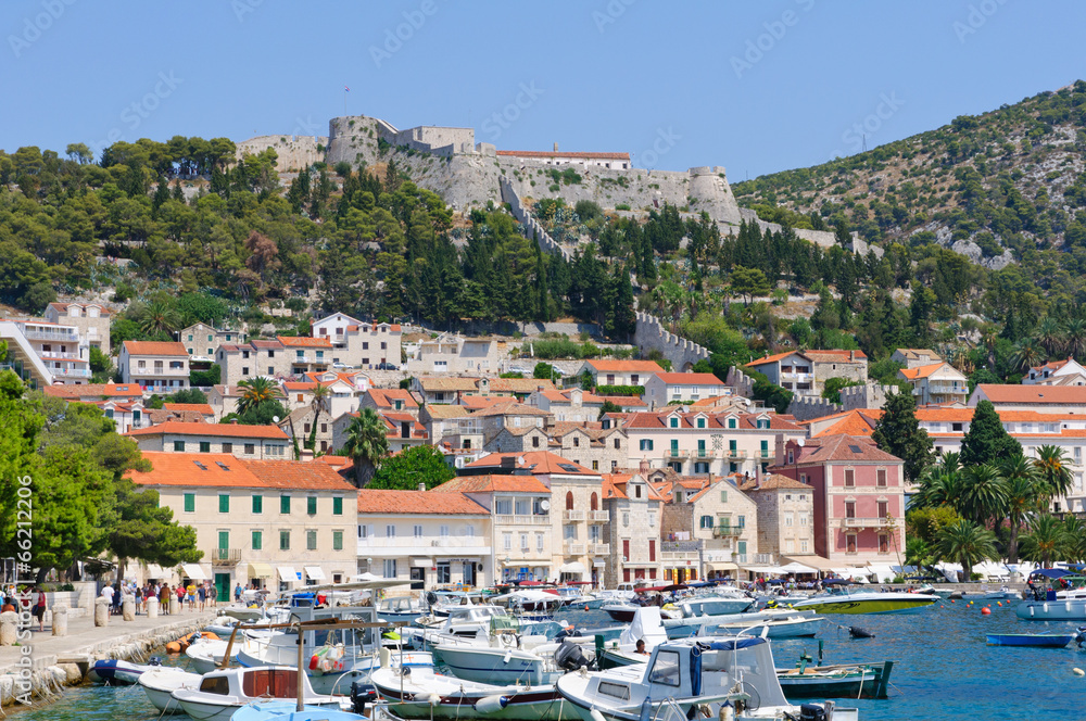 Old town and Fortress of Hvar in Croatia