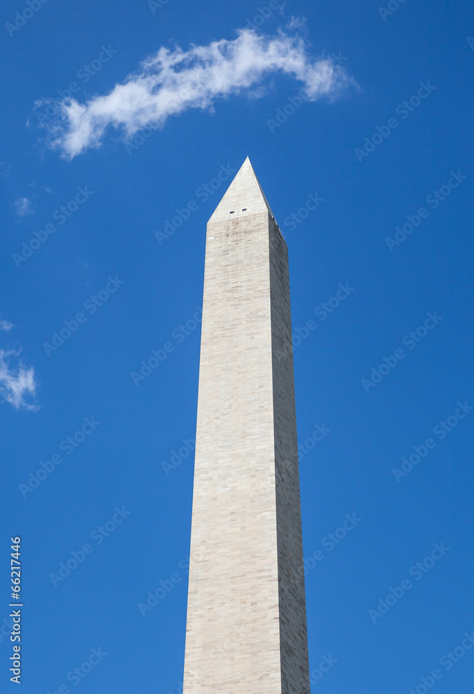 Obelisk in the blue sky background, Washington monument