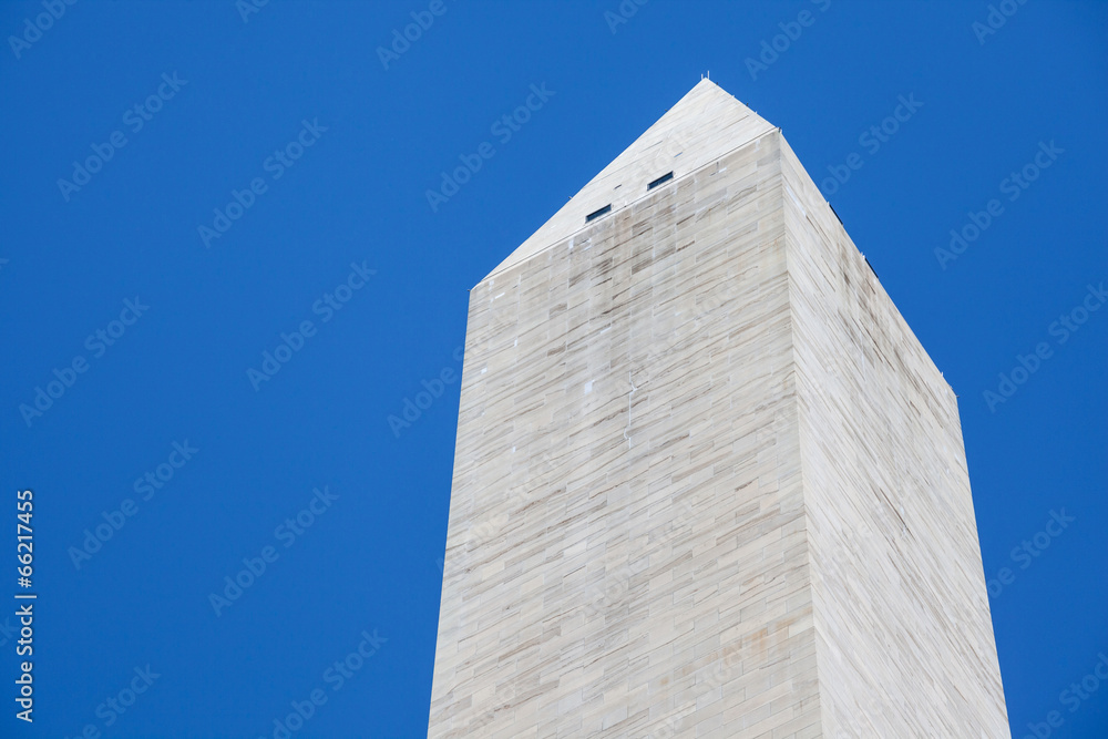 Obelisk of Washington monument in Blue sky background Obelisk of Washington monument in Blue sky background