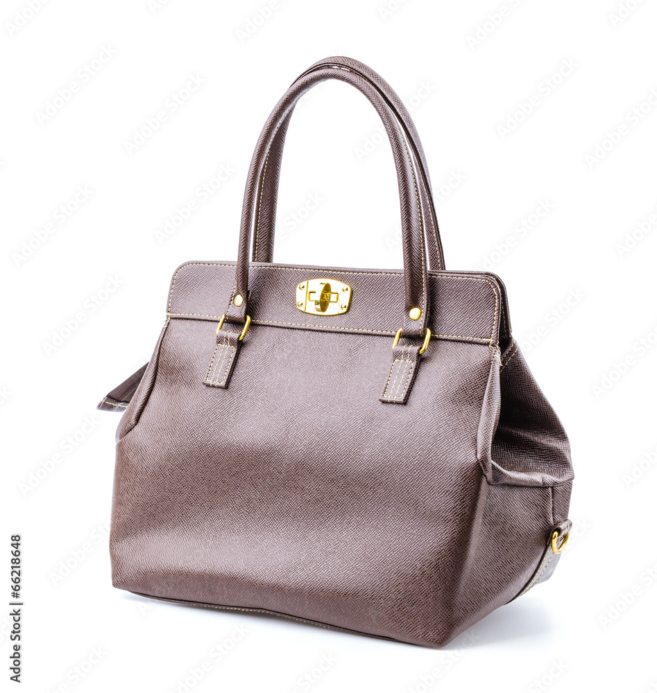 Woman leather bag isolated white background Woman leather bag isolated white background