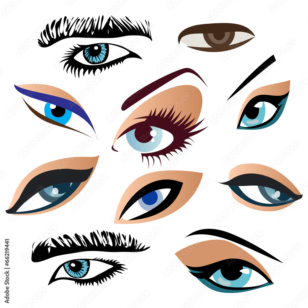 Symbolic abstract eyes. Vector Symbolic abstract eyes. Vector