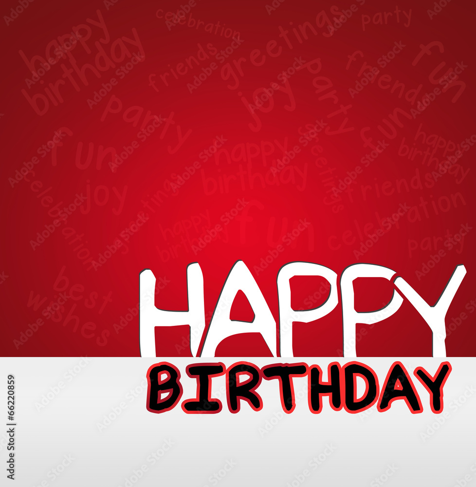 HAPPY BIRTHDAY greeting card HAPPY BIRTHDAY greeting card