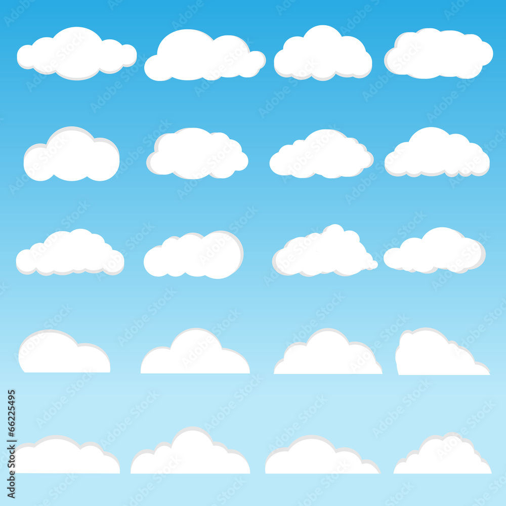 Vector of clouds collection Vector of clouds collection