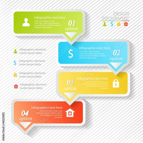 Design business infographics four successive options