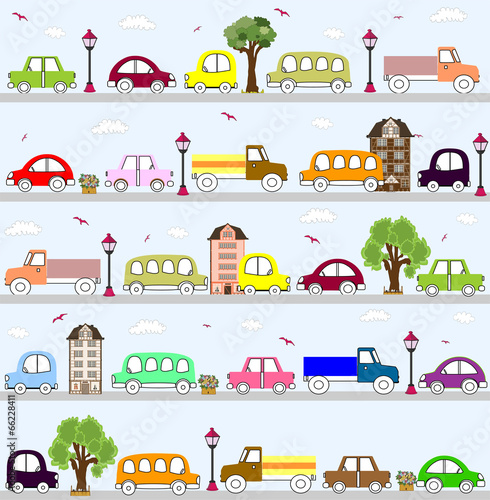 baby vehicle pattern design.