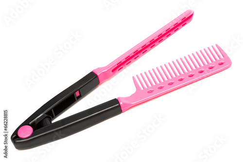 pink comb for styling hair