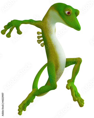 Quadro em tela gecko jumping