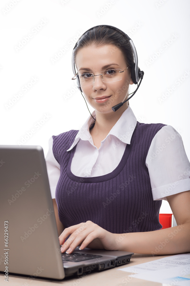 Businesswoman talking on the phone,operator