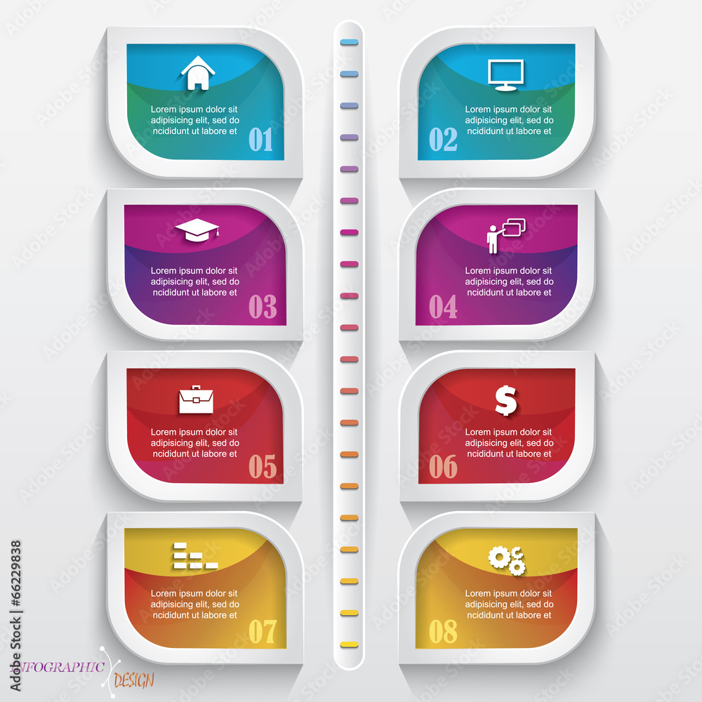 Fototapeta premium Modern vector infographic template design