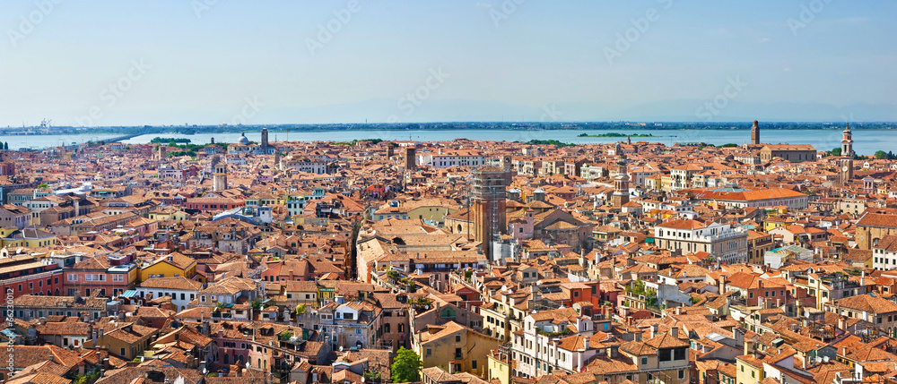 Venice cityscape - panorama view from Campanile di San Marco