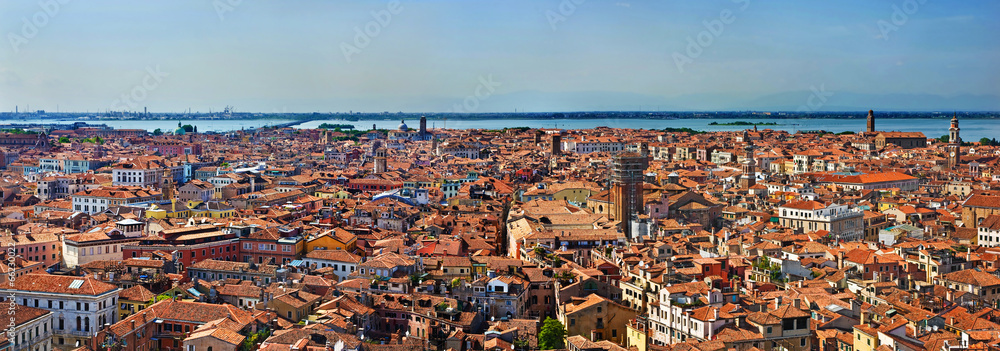 Venice cityscape - panorama view from Campanile di San Marco
