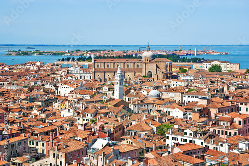 Venice cityscape - view from Campanile di San Marco. Italy © EMrpize
