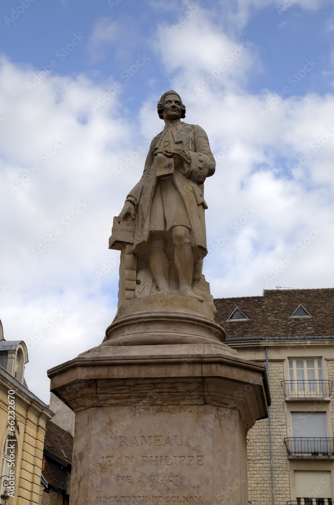 Statue of Jean-Philippe Rameau. Dijon, France