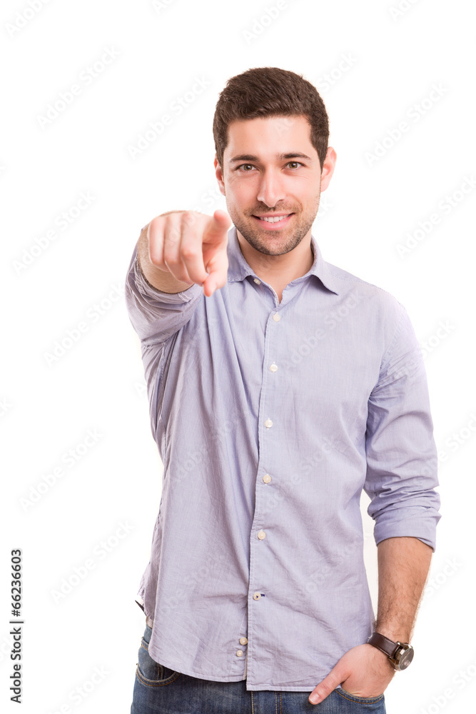 Man pointing Man pointing