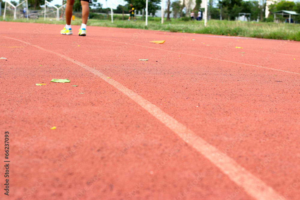 Fototapeta premium running jogging on sport track