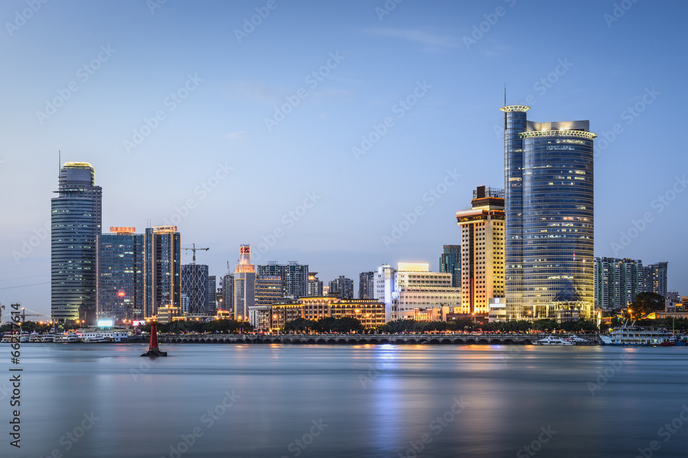 Naklejka premium Xiamen, China Cityscape