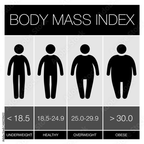 Body Mass Index Infographic Icons. Vector