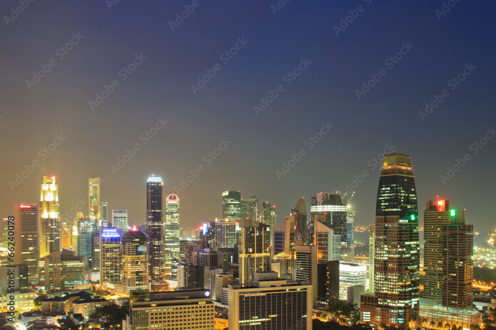 Fototapeta premium Aerial view Singapore city