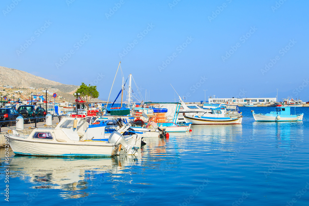 A view of a port in Kalymnos, Greece A view of a port in Kalymnos, Greece