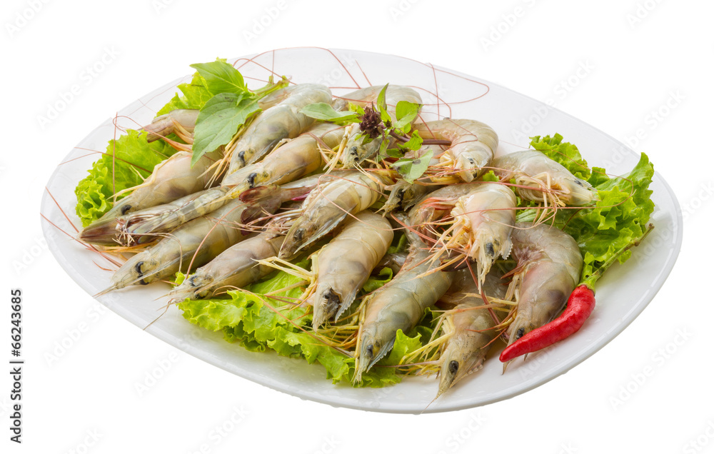Raw tiger shrimps Raw tiger shrimps