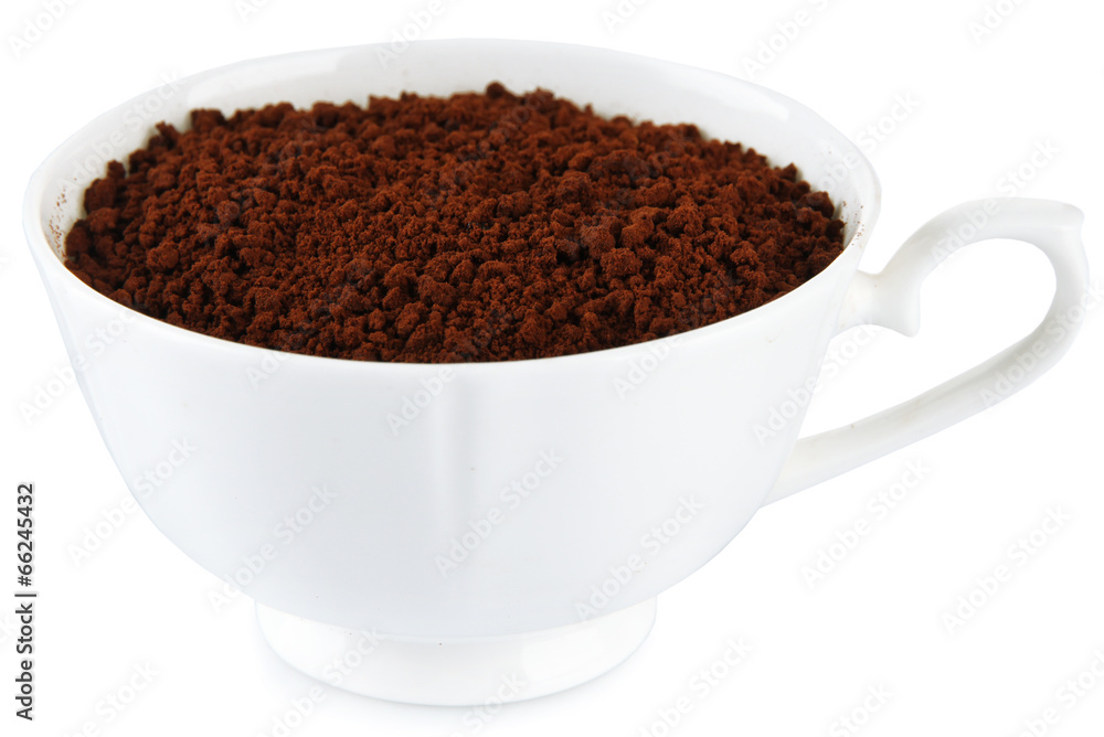 Cup of instant coffee isolated on white Cup of instant coffee isolated on white