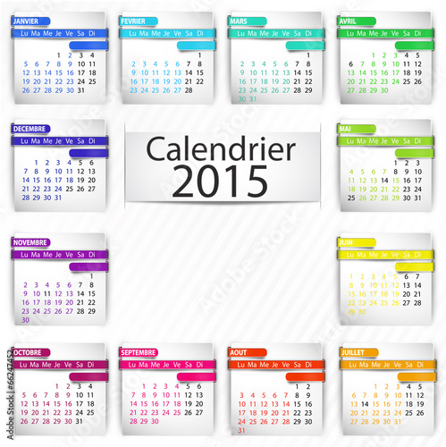 calendrier 2015 (format carré) ruban 3d