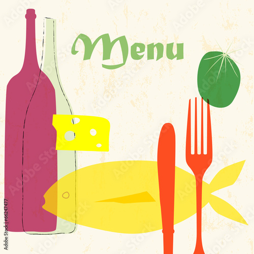 menu card design template for restaurant