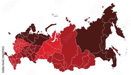 Fotografia, Obraz Map of Russian Federation